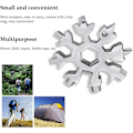 Miniatyrbilde 3 av 5: Snøflak Multiverktøy - Rustfritt Stål, 8-i-1 Bærbar Kit for Utendørs Camping (4stk)
