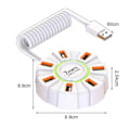 Miniatyrbilde 4 av 4: USB HUB Dockingstasjon med 7 porter, høyhastighets dataoverføring, anti-interferens design, overstrømsbeskyttelse, ekspansjonsdokk, svart 60cm