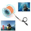 Miniatyrbilde 6 av 8: 15m Plasttråd Snelle Dobbelthoder Krok Dykkermarkør Bøye Tauhjul Guide Tråd Spole Blå