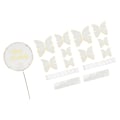 Pikkukuva 7 / 8: 3 sarjaa perhoskakkukoriste 3D-väriperhoskakkukoristekortti Cupcake Topper syntymäpäivä hääjuhlan koriste valkoinen