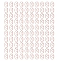 Miniatyrbilde 2 av 8: 100 stk binders gull søt unik form lett bærbar galvaniseringsprosess metall binders med oppbevaringsboks polygon