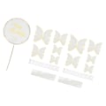Miniatyrbild 8 av 8: 3 set fjärilskakinsats 3D färgfjärilskakinsats kort cupcake topper födelsedag bröllopsfest dekoration vit