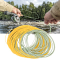 Miniatyrbild 4 av 8: Nylon Grön Gul PVC Beläggning Svetsad Ring Motvikt Front Flytande Flugfiske LineWF6F