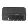 Miniatyrbillede 6 af 8: Stereo Sound Mixer 4 Kanal RCA Input og Output Mini Stereo Mixer med separate lydstyrkekontroller til hovedtelefoner