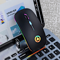 Miniatyrbillede 4 af 8: Genopladelig mus trådløs lydløs LED-baggrundsbelyst mus USB optisk ergonomisk gamingmus PC-computermus