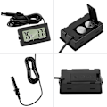 Miniatyrbild 2 av 5: 3 Delar Digital Termometer Hygrometer Med Externa Prober Temperaturmätare Fuktighetsmätare För Vardagsrum Kontor Reptil Inkubator Fjäderfä Reptil