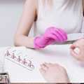 Miniatyrbild 4 av 5: Akryl nageldisplayställ - Magnetiskt nagelövningsställ för falska naglar manikyrverktyg (rosa)