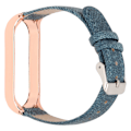 Miniatyrbilde 7 av 8: Denim mønster klokkebånd Retro håndleddsstropper erstatning for Xiaomi Mi Band 6 NFC spenne stilBlå denim gullskall