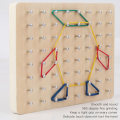 Miniatyrbild 7 av 7: Trä Geoboard Montessori Leksaker Grafisk Inlärning Pedagogiska Leksaker för Baby Småbarn Pojkar Flickor