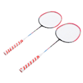Miniatyrbild 5 av 8: 2 st badmintons racket rosa legering stor sweet spot en del design dubbel badmintons racket med förvaringsväska