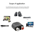 Miniatyrbilde 2 av 5: 2 stk. 3,5 mm hun til 2 hun Dual Channel Audio (2rca) Jack Converter Adapter