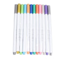 Miniatyrbillede 1 af 8: Metallic Maling Penne 12 Farver Blød Pen Tip Multifunktion Maling Marker Penne til Studerende Notering
