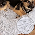 Miniatyrbillede 4 af 5: Rund Hundekurv Kattepude Donut Kurv 70 cm Udvendige Mål Lysegrå
