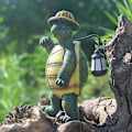 Miniatyrbillede 5 af 5: Skildpaddeformet havestatue med lampe til 7,54,512,5 cm