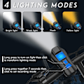 Miniatyrbillede 2 af 7: USB genopladelig LED cykellys baglygte cykellygte og forlygtesæt med speedometer kilometertæller