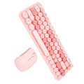 Miniatyrbillede 3 af 8: Tastatur Mus Combo 2,4 GHz Trådløs Cute Retro 68 runde tastaturer 3 DPI Tastatur og mus til Family Office Gaming Pink Theme