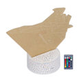 Miniatyrbillede 7 af 8: 3D Lampe 16 Farver 4 Blinkende Tilstande Justerbar Touch Fjernbetjening Fighter Natlys Legetøj til Drenge Piger