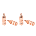 Miniatyrbilde 6 av 8: Klær Spikes Rose Gull Dobbeltlags Sekskant Messing Cone Spikes DIY Håndverk Punk Style Spike Nagler for Sko Pakke 9x30MM