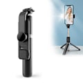 Miniatyrbillede 1 af 8: 6 i 1 trådløs Bluetooth Selfie Stick med Fill Light Trådløs Bluetooth Foldbar Mini Tripod 360° roterende telefonholder