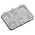 Miniatyrbillede 2 af 8: 2 æske flad ryg Rhinestones 6 Grid DIY Fashionable firkantede rektangulære nail Art Rhinestones