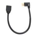 Pikkukuva 2 / 8: Displayport uros-Displayport naaras -tuki 8K at 60Hz 4K At 144Hz 0,3 metriä 90° kyynärpää Displayport 1.4 -kaapeli DVD:lle