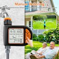 Miniatyrbilde 1 av 5: Ny LCD-skjerm Vann Timer Hjem Hage Vanning Regnvann Timer