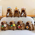 Miniatyrbilde 2 av 5: Plysj capybara-formet veske ryggsekk, plysj ryggsekk C
