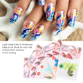 Miniatyrbild 8 av 8: 4 st Nail Art Torkade Blommor Naturliga Torra Blommor Nagel DIY Dekoration Dekaler Kort #01 Set