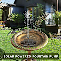 Miniatyrbild 2 av 3: Solcellsdriven fontän, solcellsdriven dammpump utomhus vattenpump solcellspump med monokristallin solpanel fontän