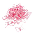 Miniatyrbillede 2 af 8: 50 stk. Pink Butterflies Papirclips Tegneserie Farve Plating Innovative Søde Papirclips til Kontor Hjem Skole