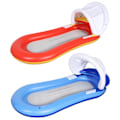 Miniatyrbild 3 av 8: Pool Float Med Baldakin Uppblåsbar Pool Float Flotte Bekväm Hållbar Utomhus Vatten Säng