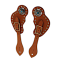 Pikkukuva 6 / 8: 1 Pari kannusremmiä Western Retro Horse Spur Strap soljella hevosten koulutukseen suojavarusteet Ruskea