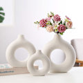 Miniatyrbillede 8 af 8: Nordisk Ringform Vase Moderne Dekorative Vaser Keramik Blomstervase Moderne Kunst Rund Form Vase Tørrede Blomster Håndlavede Vaser til boligdekoration
