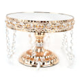 Miniatyrbild 5 av 8: Kristall tårthållare Multifunktionell bröllop Crystal Dessert Display Stand för banketter PartyGold