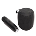 Miniatyrbild 5 av 8: Mikrofon Bluetooth-högtalare RGB-ljus Mini Karaoke-maskin med en mikrofon för hushållspart i svart
