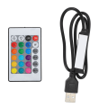 Miniatyrbild 1 av 8: USB Bluetooth RGB Light Strip Controller med fjärrkontroll för 4 Pin 5V LED Strip Lights