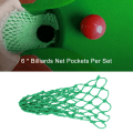 Miniatyrbilde 4 av 8: 6 stk/sett biljardbordsett tilbehør Biljardlommer Nylon nettpose erstatning Grønn