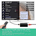 Miniatyrbilde 3 av 5: Digital til Analog Audio Konverter, DAC Digital Spdif Optisk til Analog L/R RCA & 3.5mm Aux Stereo Au
