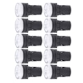 Miniatyrbillede 7 af 8: 10 stk AD16‑22DS LED-signallys Hvid Indikator for høj lysstyrke Udstyr AC/DC24V