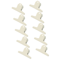 Miniatyrbillede 3 af 8: 10 stk. hængselclips Store metalhængslede bindeclips til papirdokumentnotesortering og organisering Beige