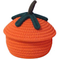 Pikkukuva 1 / 5: Kurpitsakori Karkki vai kepponen, Halloween-punottu kurpitsakori kannella, Kurpitsakori kannella Halloweeniin (Pieni)