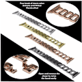 Miniatyrbilde 7 av 8: 42MM legering klokkebånd med rhinstein for iWatch damebåndsrem
