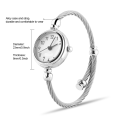 Miniatyrbilde 2 av 7: Analog rund kvartslegeringsrem åpen armbåndsur Armbåndsur (arabiske tall hvit urskive) Arabic Numerals White Dial