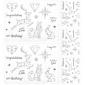 Miniatyrbilde 2 av 8: 5 stk. gjennomsiktig stempelgummi TPR rektangel DIY journal hjortmønster håndverk kunsttilbehør
