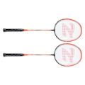 Miniatyrbillede 5 af 8: 1 par badmintonketsjer i carbonlegering - integrerede badmintonketsjere med opbevaringspose til træning og konkurrence