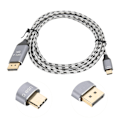 Miniatyrbild 8 av 8: HD-videokabel flätad typ C till DP 8K Displayport1.4 ingenjörsadapter 2 meter T0404