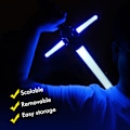 Miniatyrbilde 5 av 8: 2 stk 7 farger skiftende lysende sverd utvidbart LED lyssverd lysleker for cosplay Halloween jul