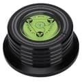 Pladevægtstabilisator Aluminium Pladespiller Disc Clamp med Boblenivellering til LP-pladespiller 50Hz Sort
