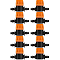 Miniatyrbillede 1 af 5: 10 stk. Dryp-vanding omskiftningsventil 4/7 Irrigationsslangeforbindelse Slangeforbindelser Spidsventil Velegnet til haver