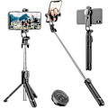 Miniatyrbillede 1 af 5: Selfie Stick, udtrækkelig og Tripod Stand Selfie Stick med trådløs fjernbetjening - B11